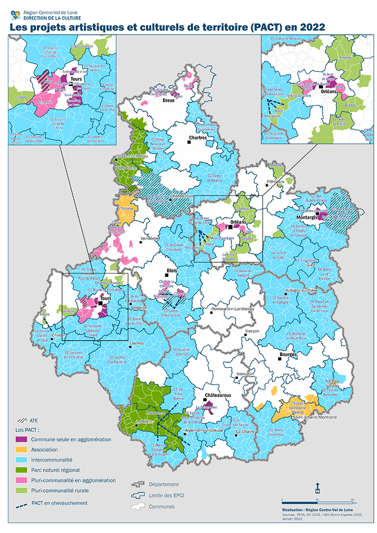 Les projets artistiques et culturels de territoires (PACT) en 2022